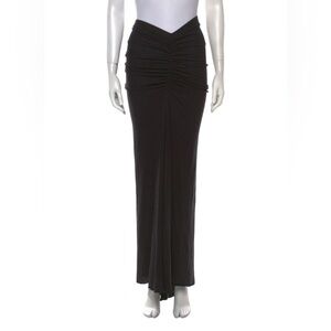 Rick Owens Lilies Black Gathered Maxi Skirt